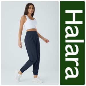 HALARA Blue High Waisted Elastic Waistband Hiking Joggers